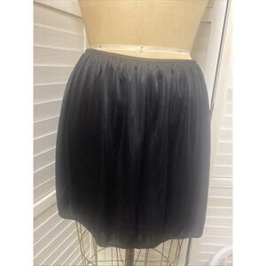 Vintage 90s Vassarette Half Slip Black Nylon 16” Length Sz XL